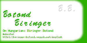 botond biringer business card